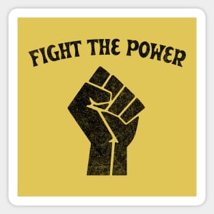 Fight The Power - Faded/Vintage Style Black Power Fist Sticker